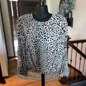 Ann Taylor Smocked Blouse Size M